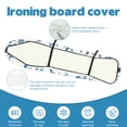thumbnail image 3 of Ironing Board Cover and Pad, Standard Size 15x54, Scorch Resistant Thick Padding, Elastic Edge & 4 Fasteners, Blue Floral, 3 of 8