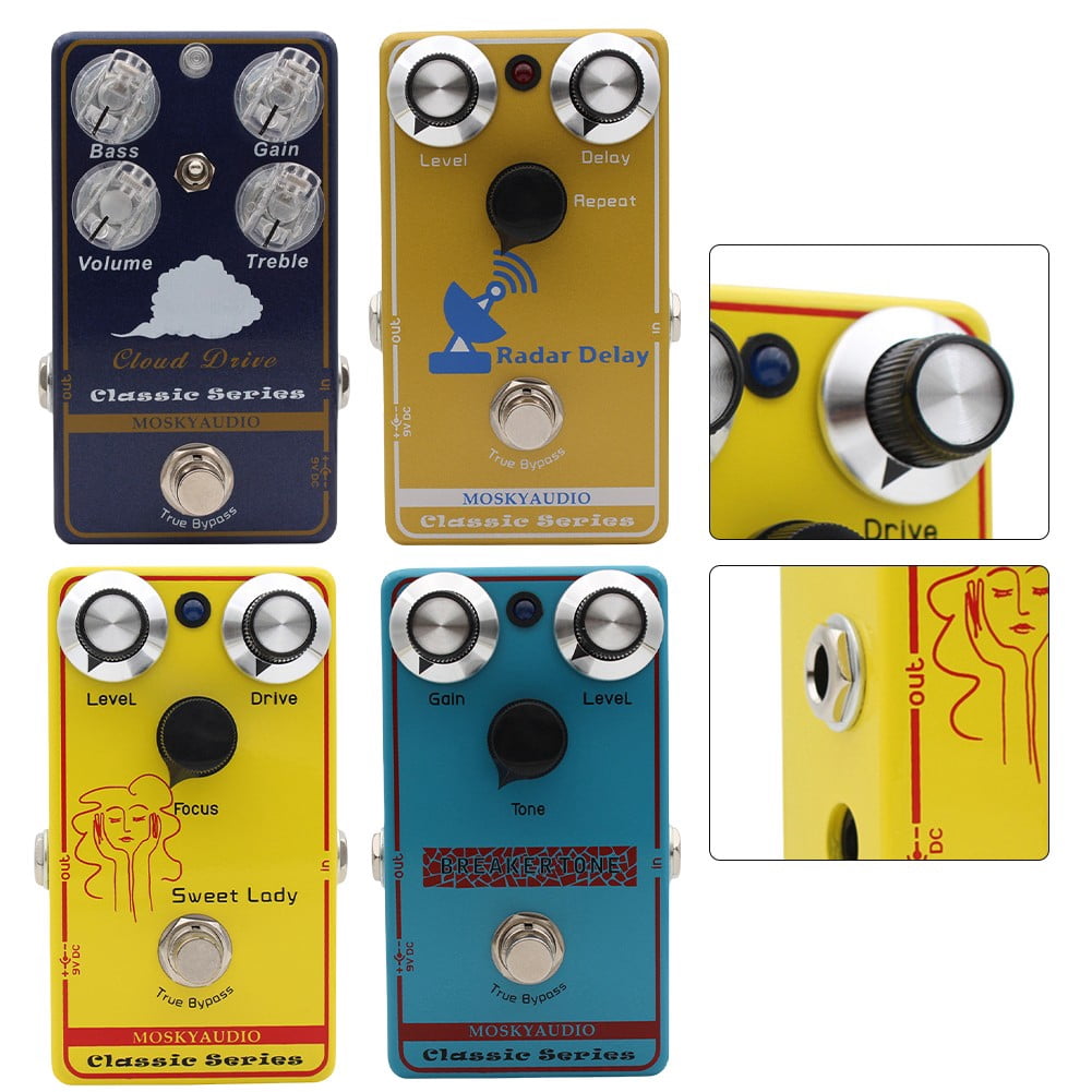 Compact and Reliable Audiol Overdrive Distortion Effect Pedal for Electric Guitar Ideal for Various Musical Styles