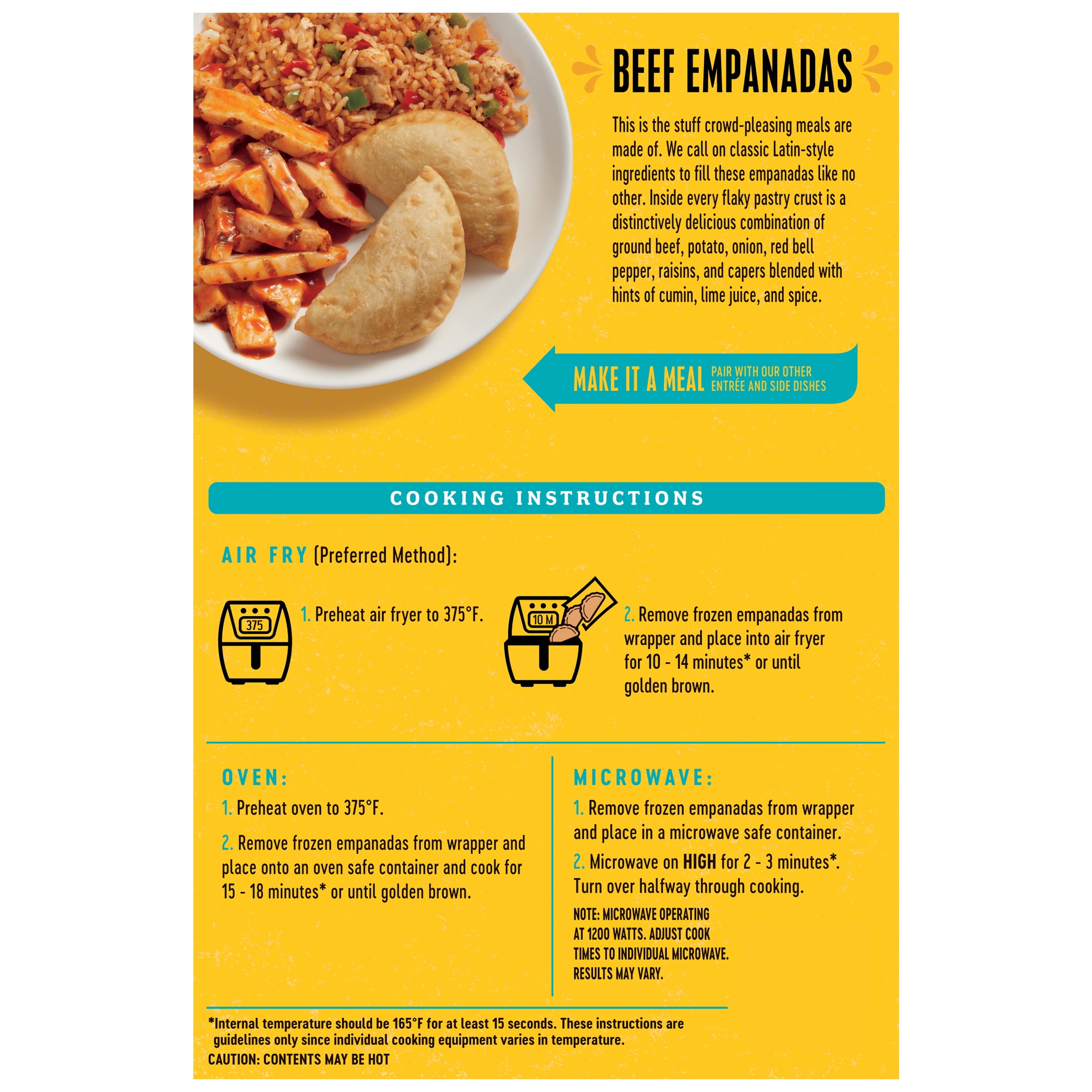 Del Corazón Beef Empanadas, 7.5 oz (Frozen)