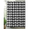 thumbnail image 2 of Fsddascl Black White Plaid Shower Curtain Set - Small 36" x 72" Washable Bathtub Curtain with 12 Hooks, Modern Simple Buffalo Check Gingham Waterproof Fabric Stall Shower Curtains for Bathroom, 2 of 6
