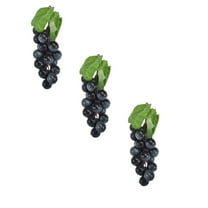 Artificial Grapes 3 Bunches, Realistic Fruit Decor for Kitchen, Dining Table, Wedding, and Party Centerpieces, Lifelike Foam Grapes for Home Decor and Photography Props
