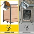 thumbnail image 4 of Aivituvin Extra Large Heated Dog House Outdoor Wooden Dog Kennel 59" Insulated with Heater All-Around Iron Frame, 4 of 14