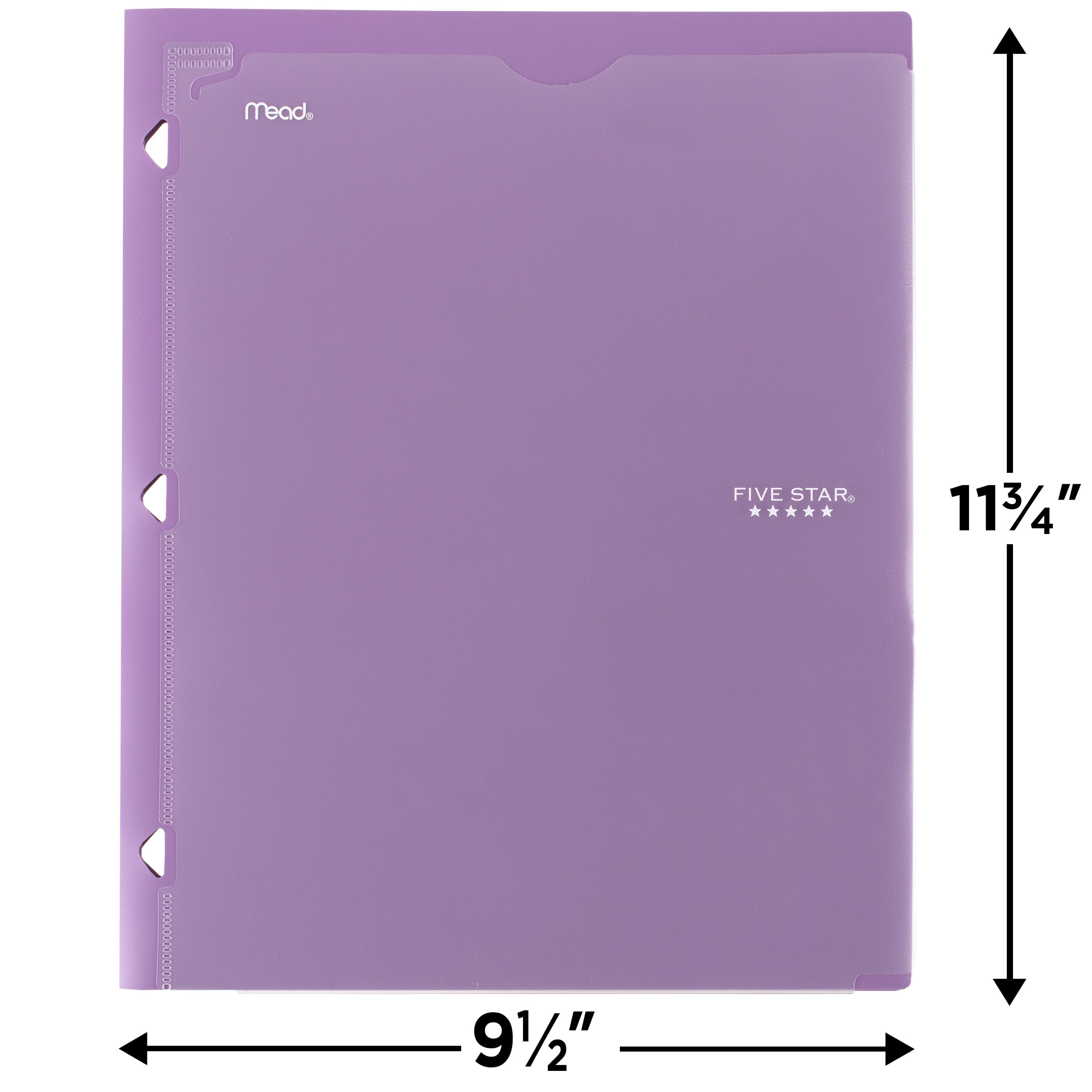 Five Star Clearview 2 Pocket Portfolio Purple