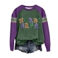 thumbnail image 4 of Aoiroe Women 2026 Holiday Casual Mardi Gras Sweatshirts Long Sleeve Sequin Sweatshirt Fashion Glitter Hoodies Outfits Green XL, 4 of 9