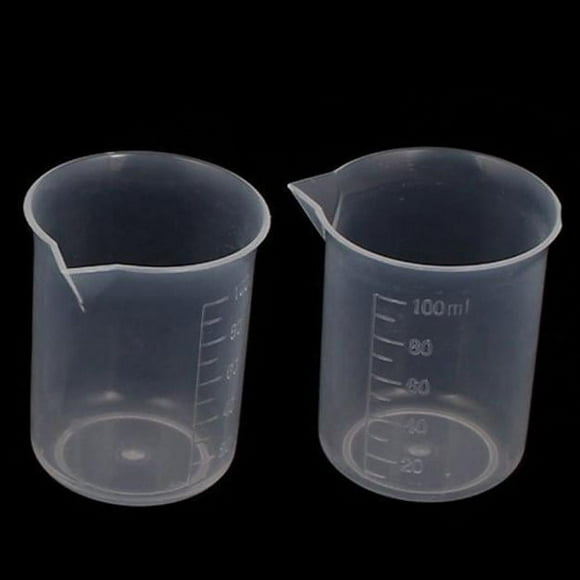 Dainzusyful Kitchen Utensils Set Kitchen Gadgets for 2 Clear Graduated 100mL Measuring Cup Beaker Lab Pcs Glass&Bottle Tools
