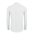 thumbnail image 4 of Dwellite Men's Fit Dress Shirt Solid Color Long Sleeve Casual Business Trendy Collared Button Up Shirts 2026 White 2XL, 4 of 4