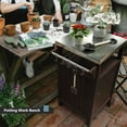 thumbnail image 6 of Portable Outdoor Grill Cart with Stainless Steel Top – All-Weather BBQ Table for Patio, Backyard & Kitchen,Brown, 6 of 8