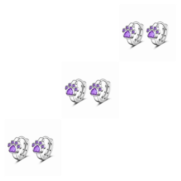 Pendientes de cobre Sonducket joyería de moda ligero morado