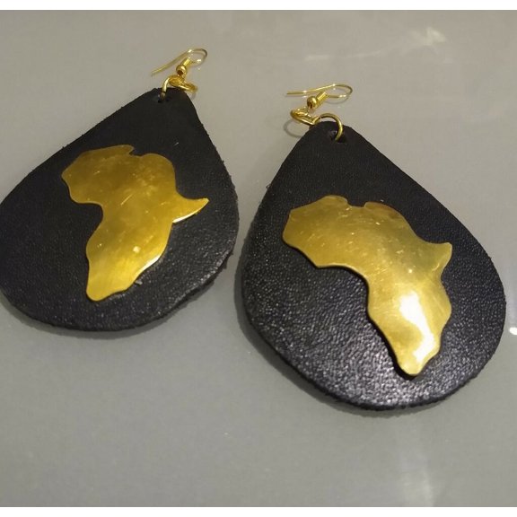 African Brass Earring