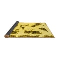 thumbnail image 2 of Ahgly Company Indoor Round Abstract Yellow Modern Area Rugs, 6' Round, 2 of 4