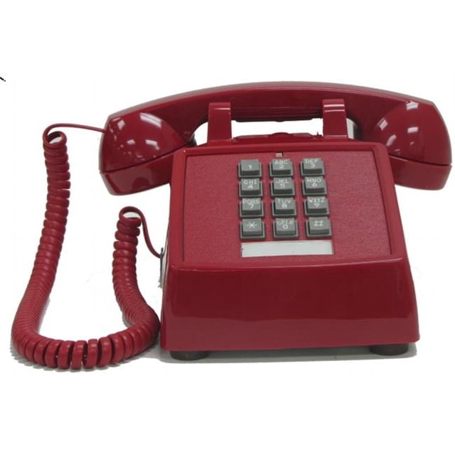 Cortelco Desk With Electric Ringer - Red