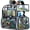 Black Dinosaur 01, variant on 3PCS Dinosaur Backpack Set for Boys, 16 Inch Water Resistant School Backpack with Lunch Box, Cool Kindergarten Preschool Bookbag
