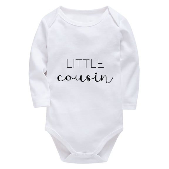 Little Cousin Unisex Clothing Long Sleeve Baby Girls Outfit White Baby Boy Outfit 0-3 Months