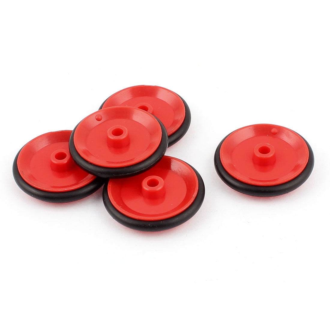 5 Pcs Plastic 33mm Diameter 6mm Thickness DIY Gear Rubber Band Pulley