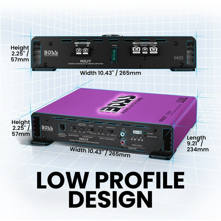 BOSS Audio Systems Mono-block Car Audio Subwoofer Amplifier - Riot
