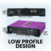 BOSS Audio Systems R1100M-P Monoblock Car Amplifier - 1100 High Output, 2-8 Ohm Stable, Low/High Level Inputs, Low Pass Crossover, MOSFET Power Supply