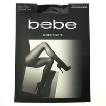 Bebe Sheer Tights Size XL (Extra Large) Black Pantyhose Dance Hosiery Fashion Dress