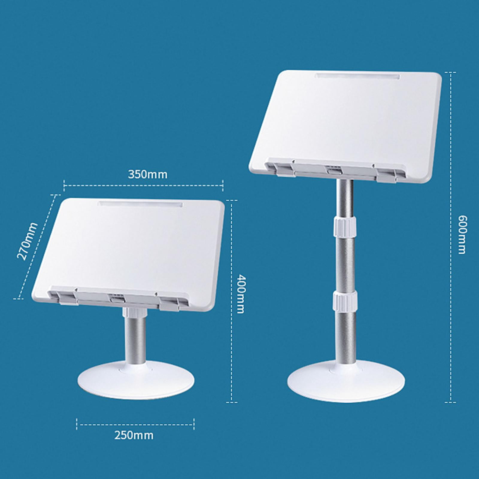 Book Stand for Reading, Book Holder Stand, Portable Laptop Holder, Adjustable Height Angle Hands Free Holder for Music Score/ Recipe/Magazine