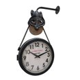 thumbnail image 1 of Black Double Face Pulley Metal Wall Clock, 1 of 1