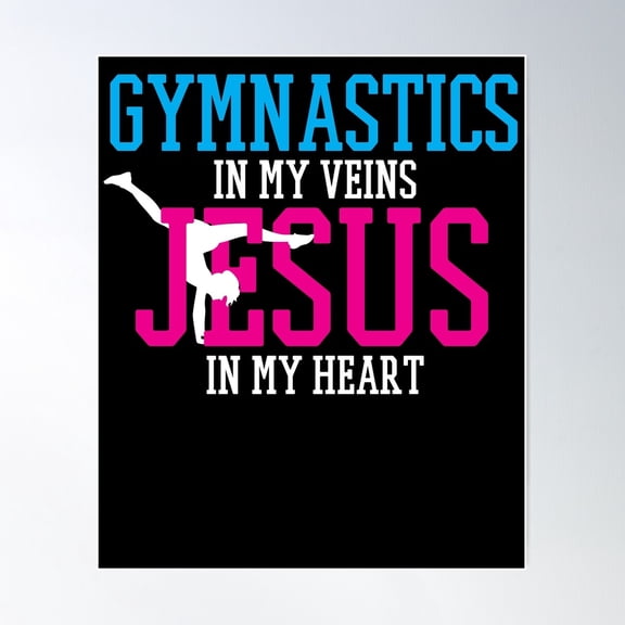 Christian Jesus Gymnastics Poster Wall Art, Modern Wall Decor For Living Room Bedroom, 24x36 UNFRAMED