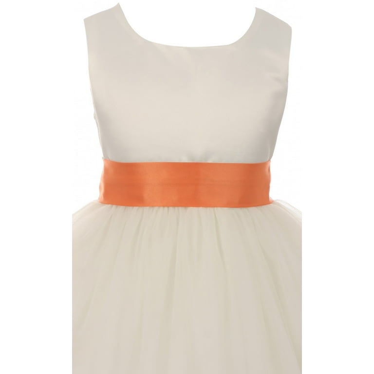 orange sash for wedding dress Light Apricot Double Faced Satin Ribbon Sash
