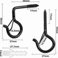 thumbnail image 3 of screw hooks ceiling hooks silver multi-size nickel plated metal screwable ceiling hooks cup hooks, 3 of 5