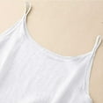 thumbnail image 4 of White Women's Short Sleeve T-shirt, Cotton Linen Camisole Tops For Women Spaghetti Strap Loose Fit Tank Top Summer 2025 Casual Sleeveless Shirts,Women's Short sleeve T-shirt XXL, 4 of 7