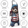 thumbnail image 5 of Honeii Patriotic Boxing Bear Art Print Waterproof Apron, Adjustable Kitchen Apron with Pockets,for Gardening, Dishwashing, Meat Processing, Car Washing, and Pet Grooming, 5 of 8