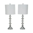 thumbnail image 6 of Crystal Glass Table Lamps for Home and Bedroom Decor - Decorative Accent for Living Room, Nightstand, and Bedside - Indoor Lighting for Office and Study Desk - Set of 2, 28", Silver & Metallic, 6 of 12