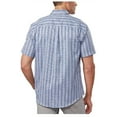 thumbnail image 2 of Kirkland Signature Men's Short Sleeve Sport Shirt Blue Check, X-Large, 2 of 5