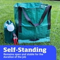 thumbnail image 4 of DURASACK® Home and Yard Tote, Heavy Duty, 16"L x 16"W x 20"H, Green, 4-Pack, 4 of 10