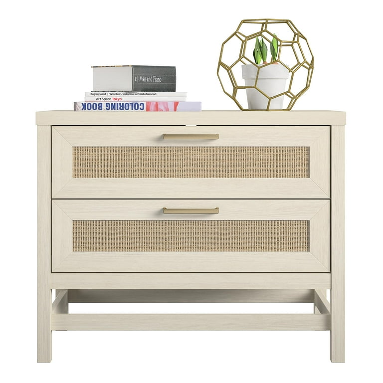 ameri×N.Holywood Ameriwood Home Edgewater Nightstand with Drawer in Gray Oak