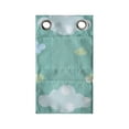thumbnail image 1 of Clouds Hanging Pocket Organizer, Repetitive Nimbus Raindrops Autumnal Weather Illustration, Printed Polyester Storage Bag with Pockets, 9" x 27", Turquoise Mint Green, 1 of 2