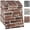 Red-10PCS, variant on 3D Faux Stone PE Foam Wall Panels Rock Color 10PCS Self-Adhesive DIY Home Decor