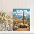 thumbnail image 2 of Qisvanset 12x16 Inch Framed Canvas Wall Art Arizona Desert Cactus Southwest Style Ready To Hang Wall Decor, 2 of 8