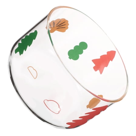 EXHUMKY Christmas Tree Glass Bowl for Home Use, Assorted Colors, and Easy to Clean