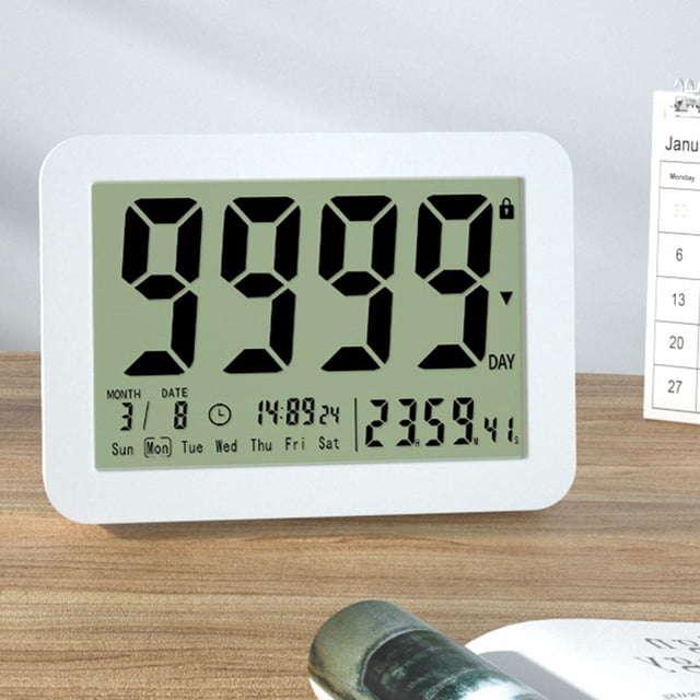 Temporizador digital perfecl de cuenta de regresiva de 9999 para los s importantes Parte trasera magnética de leer CR2032 incluidas