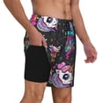 thumbnail image 2 of Fuzoiu Cat Icecream Print Men's Swim Shorts,Quick-Dry Double-Layer Swim Trunks,Board Trunks,Beach Shorts Swimwear Bathing Suits-Medium, 2 of 6