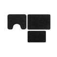 thumbnail image 2 of Meitianfacai Bathroom Rug Set Of 3 Memory Foam Bath Mat Toilet Mat Soft Absorbent Thick Rug Non-Slip Backing Universal Machine Washable, Black, 2 of 3
