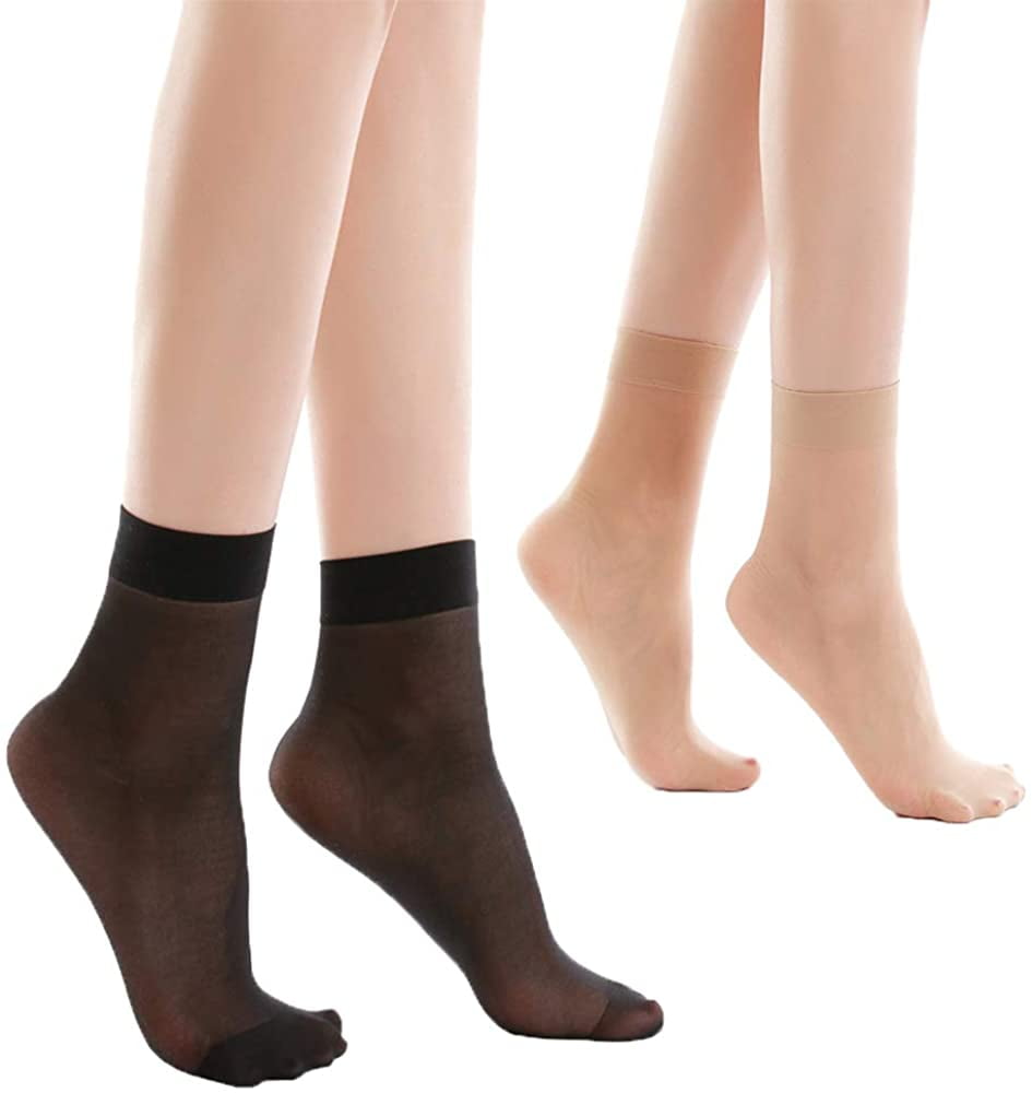 Womens 10 pairs nylon ancle sheer socks 30 Den