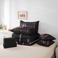 thumbnail image 4 of YST Soccer Bedding Comforter Set 7-Piece Sports Gamer, Glowing Football Field, Gradient Neon Pink, Full, 4 of 4