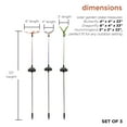thumbnail image 4 of Alpine Corporation 33" Tall Butterfly, Hummingbird, Dragonfly Solar Fiber Optic LED Pathway Light Garden Stakes (Set of 3), 4 of 16