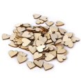 thumbnail image 1 of 50pcs 40mm Blank Heart Wood Slices Discs for DIY Crafts Embellishments (Wood Color), 1 of 4