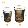 thumbnail image 3 of Sikiie Surreal Meditating Cat Print Round Dirty Clothes Basket, Waterproof Standing Foldable Storage Basket, for Laundry Room, Bedroom, Bathroom Storage-Medium, 3 of 6