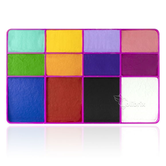 Paleta Mate, maquillaje corporal, base agua, hipoalergénico, COLIBRIX COLIBRIX Base Agua