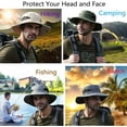 thumbnail image 6 of Cheers.US Men Waterproof Hat Big Hat Brim 360 Degree Shading Breathable UV-proof Fishing Hiking Camping Cap, 6 of 7