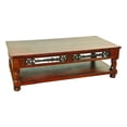 thumbnail image 2 of Babylon Acacia Solid Wood Coffee Table with Metal Accents in Chocolate Brown, 2 of 2