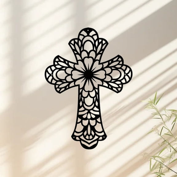 Modern and Fashionable Creative Decorative Metal Wall Arts Embellished with Beautiful Vintage - Style Crosses for Wall Decor - Premium - Grade Wall Sculptures