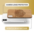 thumbnail image 6 of Case Yard Wooden Case Outside Soft TPU Silicone, Slim Fit Shockproof Wood Protective Phone Cover for Girls Boys Men and Women, Supports Wireless Charging Wolf Design case for iPhone-XS-Max, 6 of 7