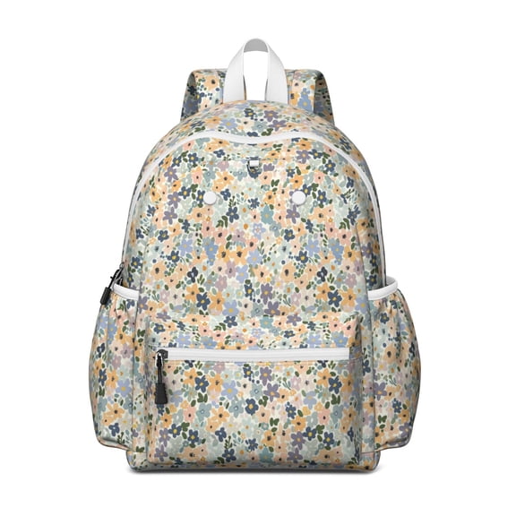 Pioneer Flower Backpack for School,Cute School Bag,Schoolbag with Adjustable Shoulder Straps & Padded Back,13.4"x11"x4.7"